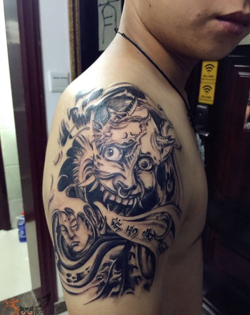 般若纹身图片_成品纹身图案