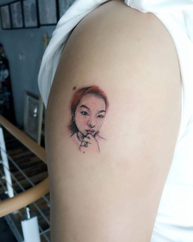 迷你肖像纹身图片