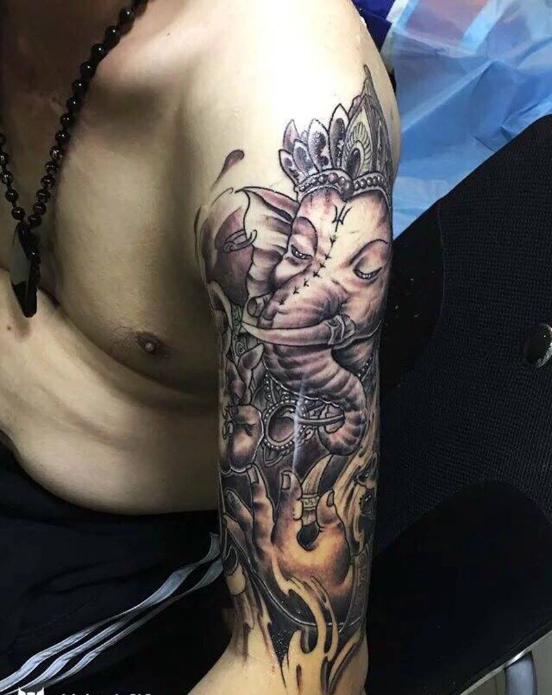 象财神纹身图片