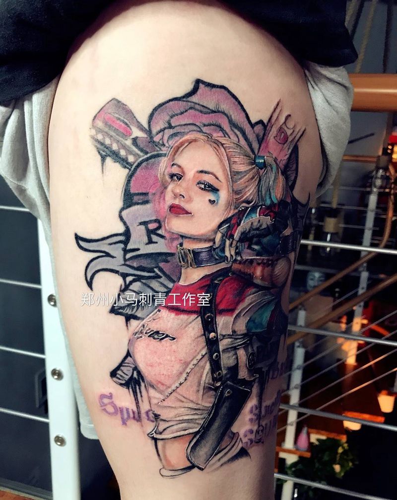 哈利奎因纹身图片