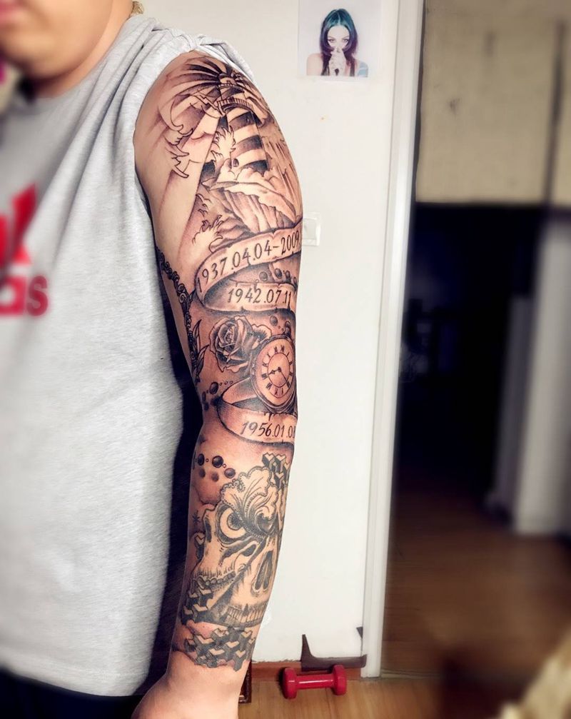 添加大花臂纹身图片