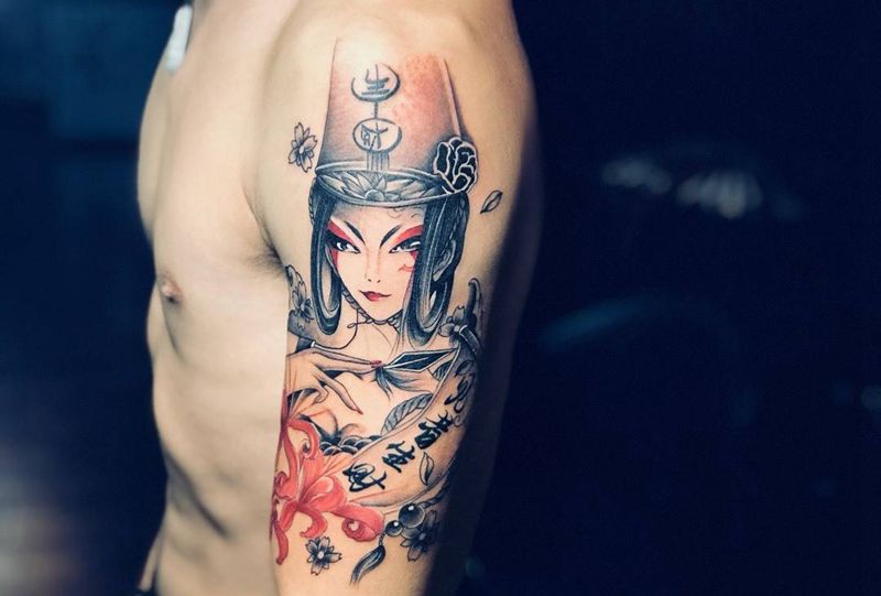 无良人白无常纹身图片_手臂纹身图案