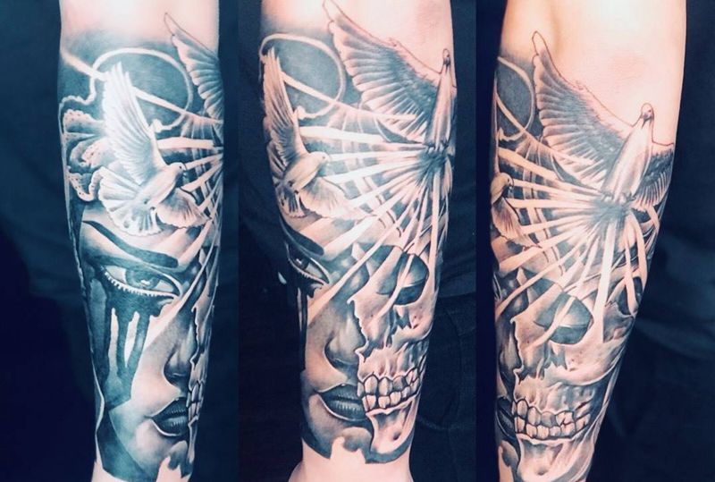 欧美包小臂纹身图片_手臂纹身图案