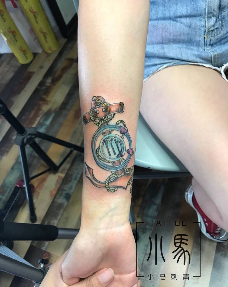 处女座女儿纹身图片_成品手臂原创纹身图案