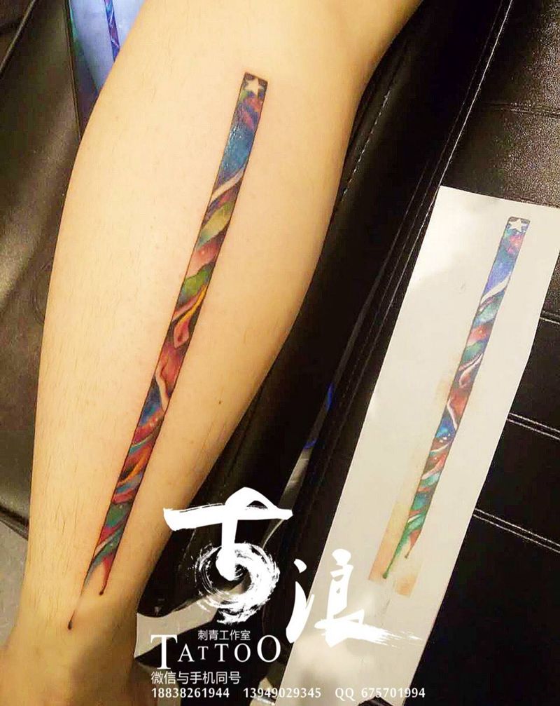 星空纹身图片_成品纹身图案