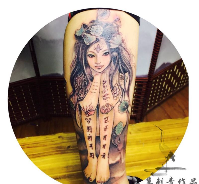 莲花仙子纹身图片