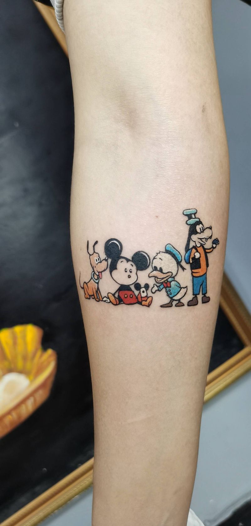 卡通纹身图片_手臂欧美写实纹身图案