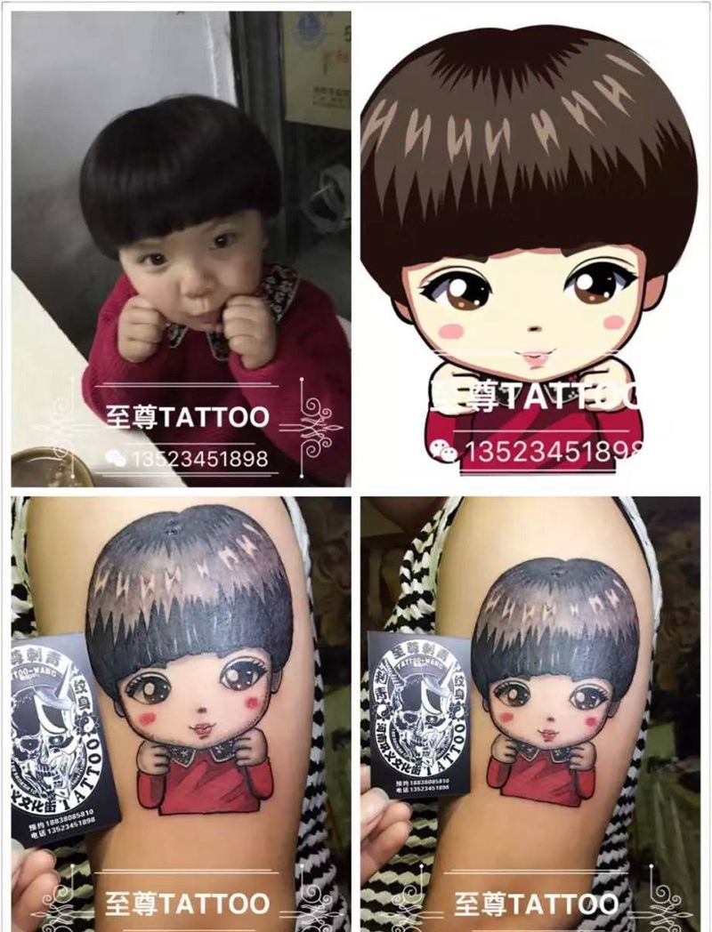 照片纹身图片_手臂New School儿童纹身图案