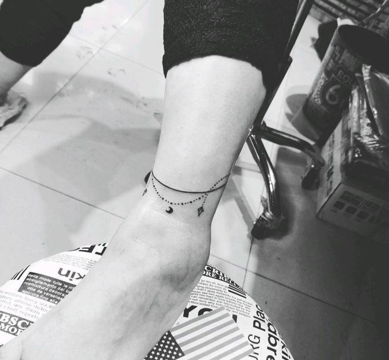 原创脚链设计纹身图片