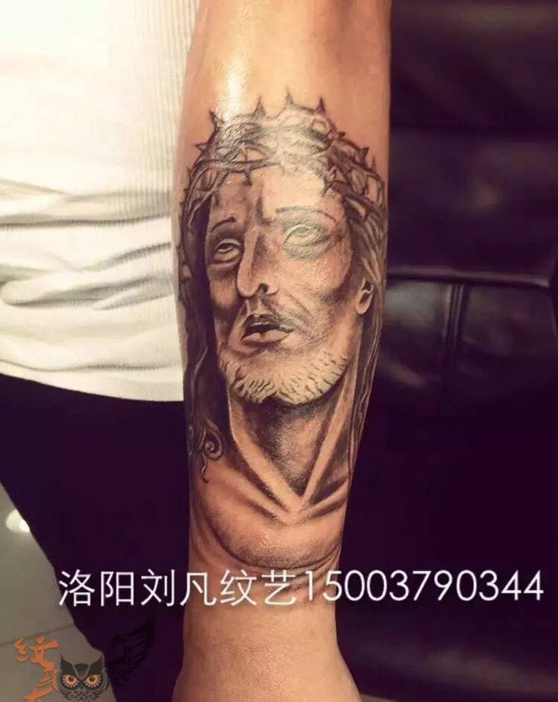 耶稣纹身图片