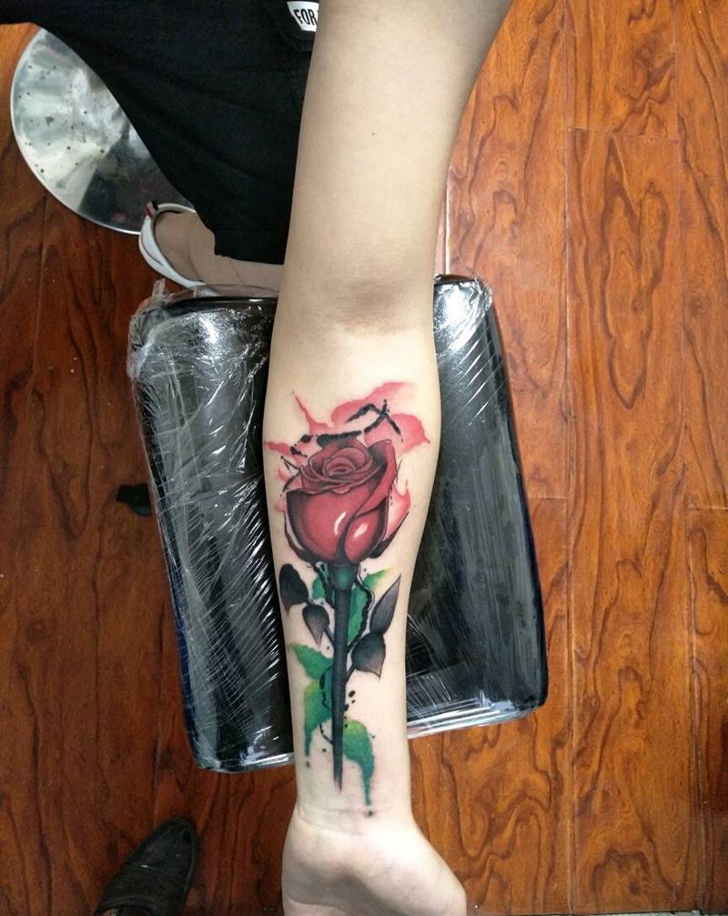 遮盖字母心电图纹身图片