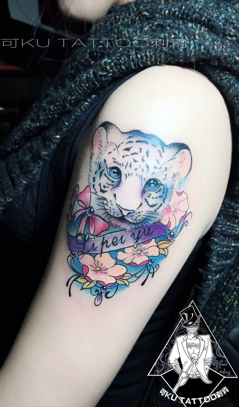 小老虎纹身图片