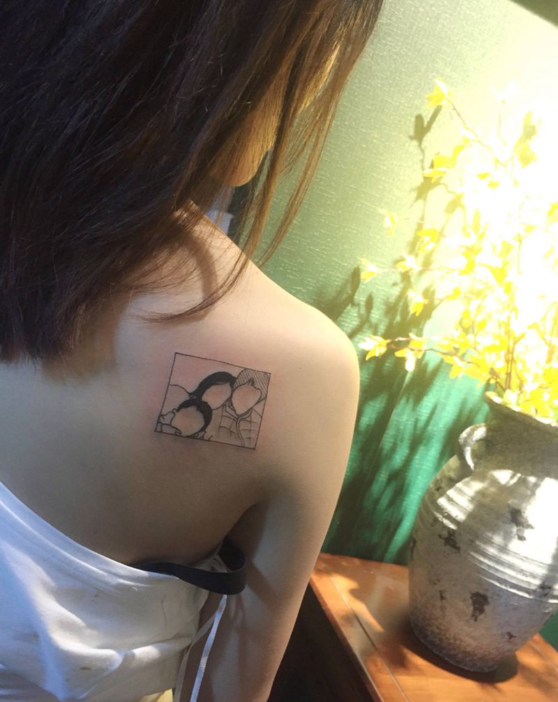 人物简笔画纹身图片