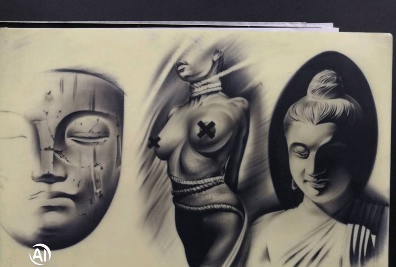 黑白纹身图片_手臂欧美写实纹身图案