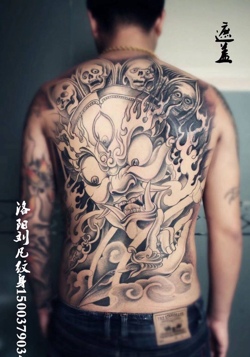 金刚遮盖纹身图片