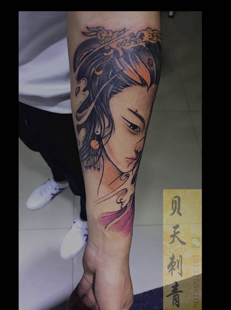 艺妓纹身图片