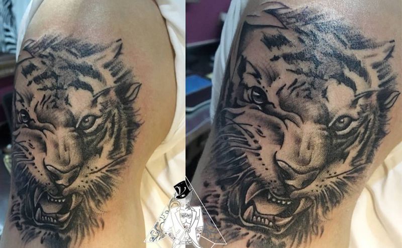 虎纹身图片