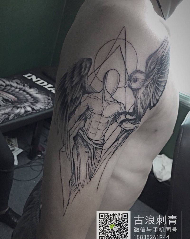 天使纹身图片