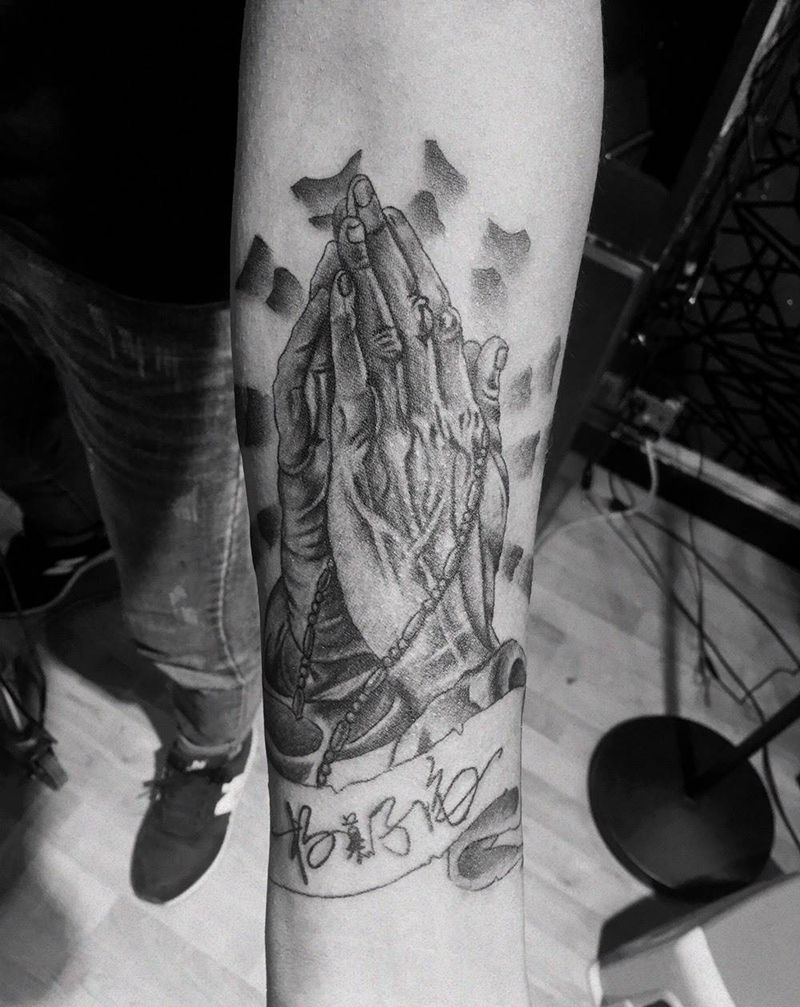 佛手祈福纹身图片