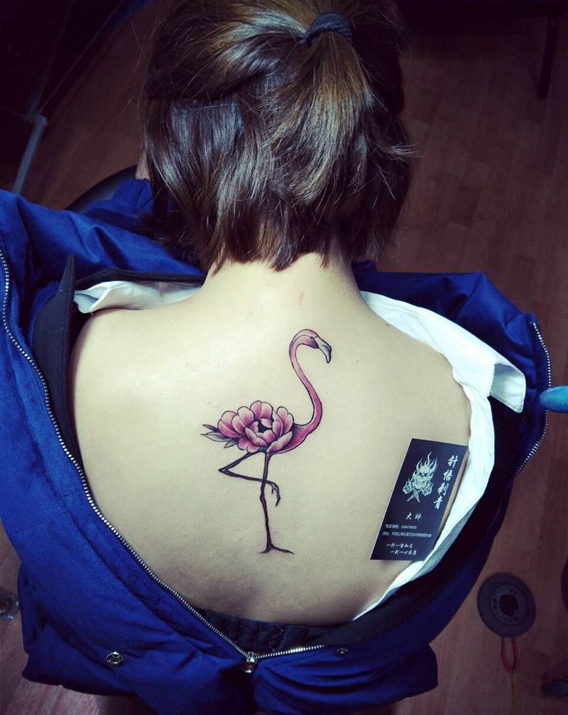 火烈鸟纹身图片