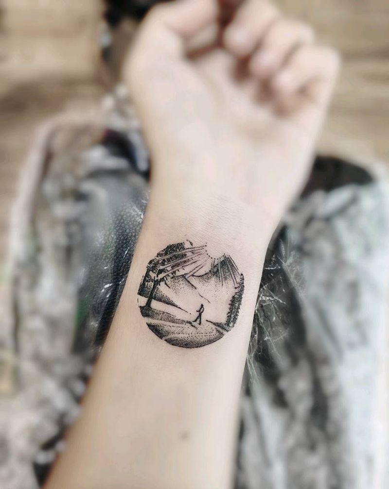 微型景物纹身纹身图片_手臂纹身图案