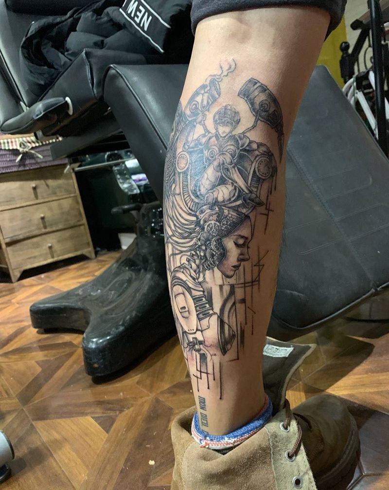 机械工业纹身图片