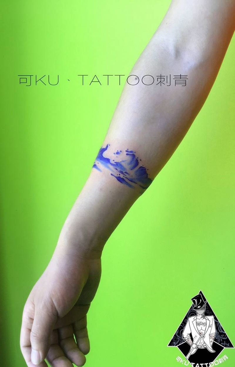 手环纹身图片_欧美清新成品手臂手部静物纹身图案