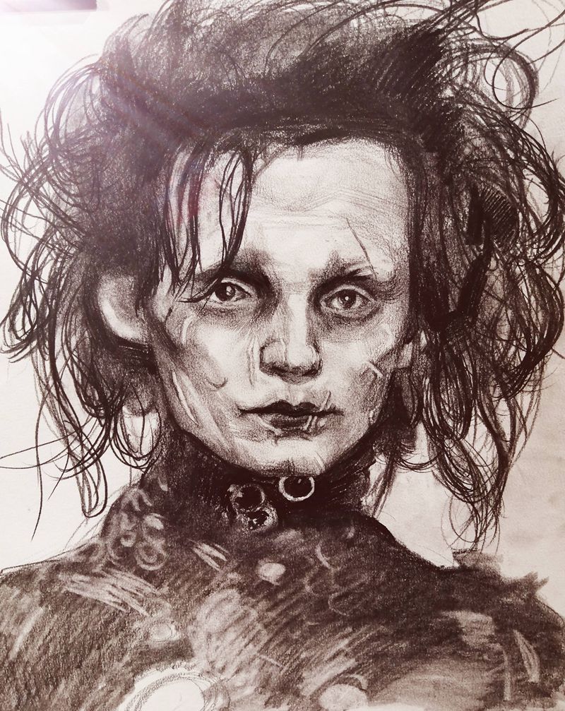 画画练习纹身图片_腿部欧美写实纹身图案