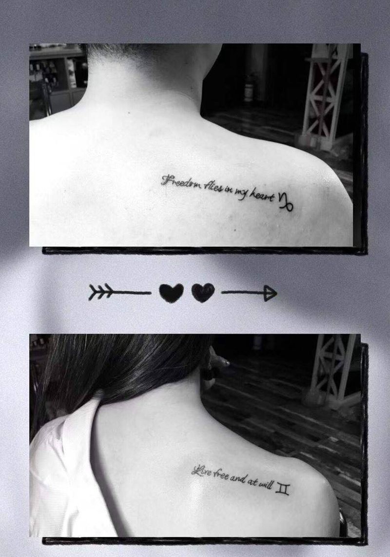 字母星座纹身图片_肩部背部纹身图案