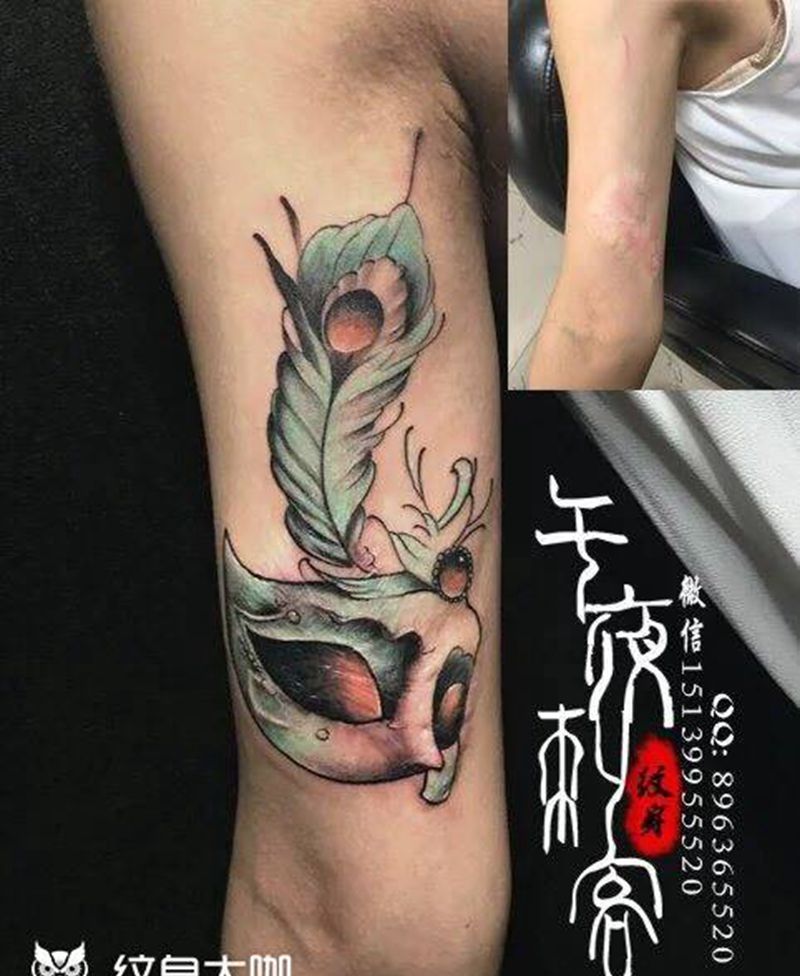 遮盖纹身图片
