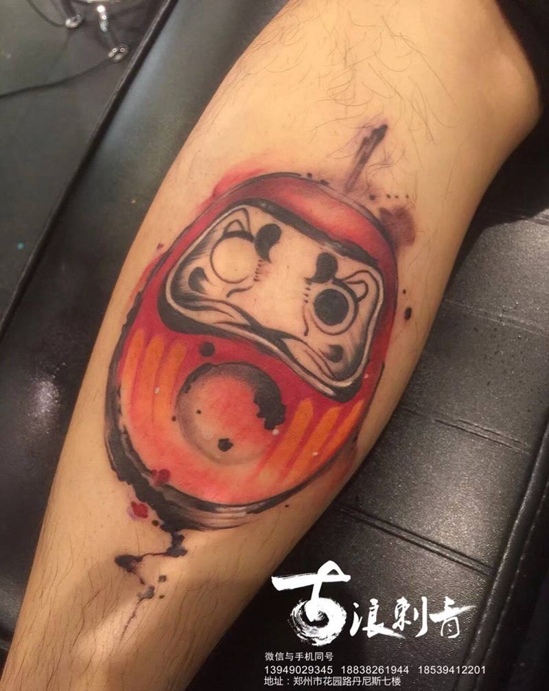 达摩蛋纹身图片