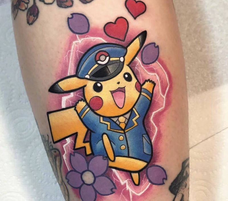 彩色 卡通纹身图片_手臂腿部New School纹身图案