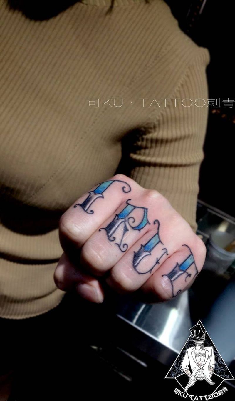 手指纹身图片_成品手部手臂欧美字符纹身图案
