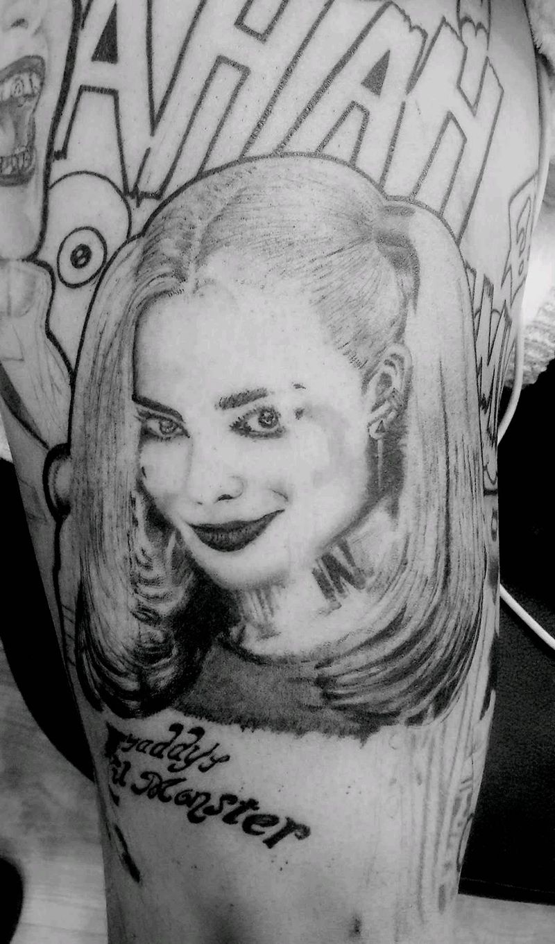 自杀小队{小丑女}纹身图片