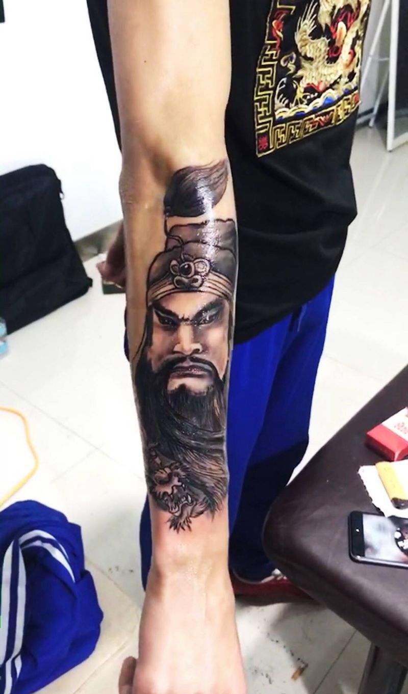 关公纹身图片