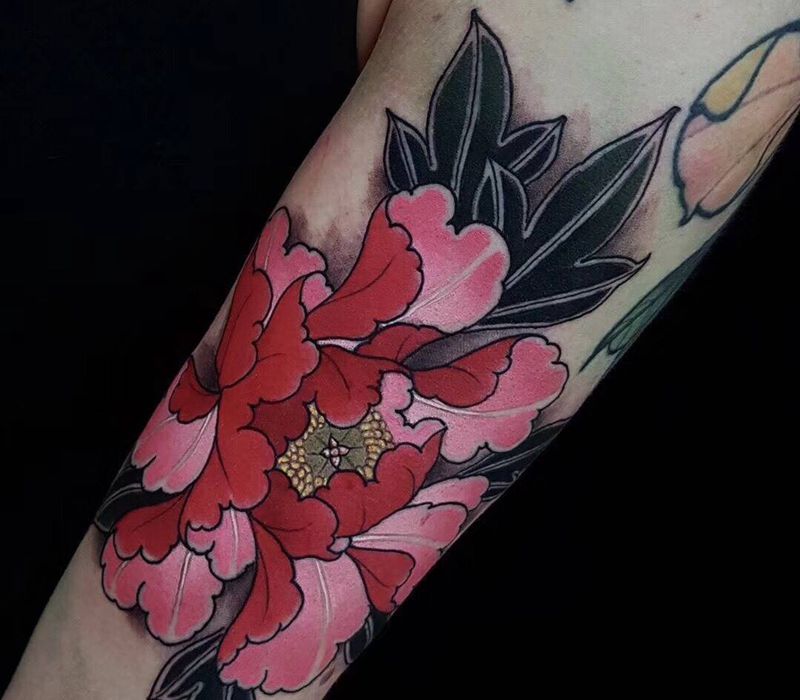 牡丹花系列欣赏纹身图片