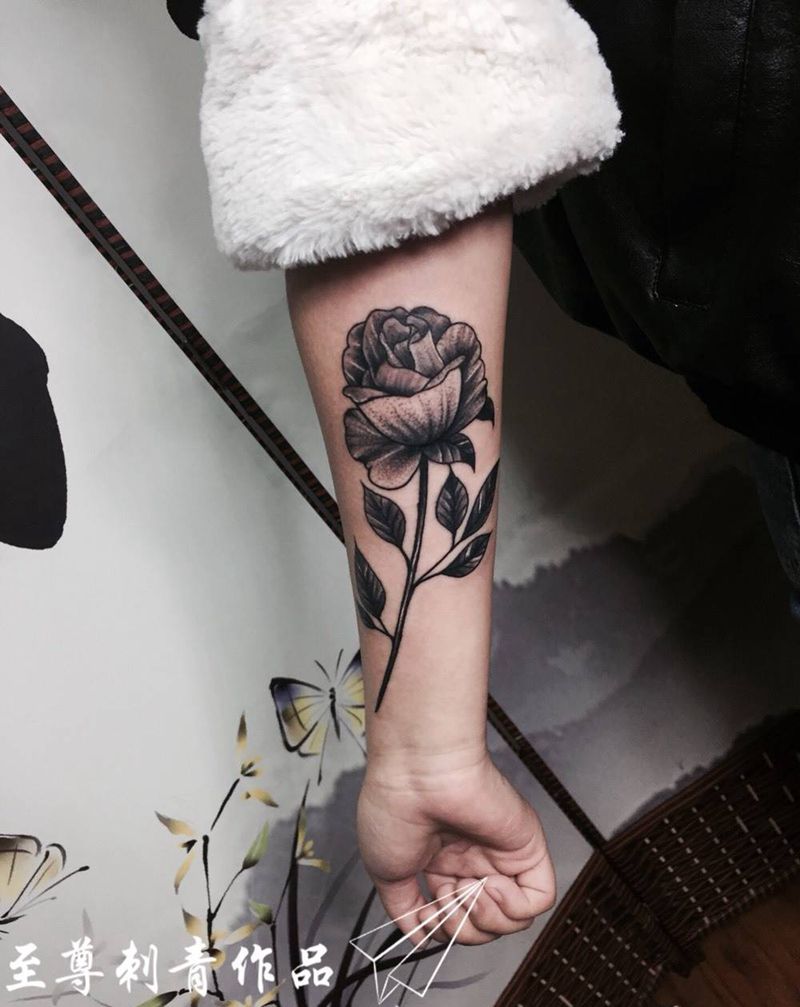 玫瑰纹身图片