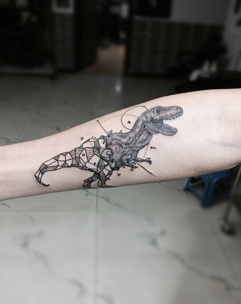 几何图案纹身图片