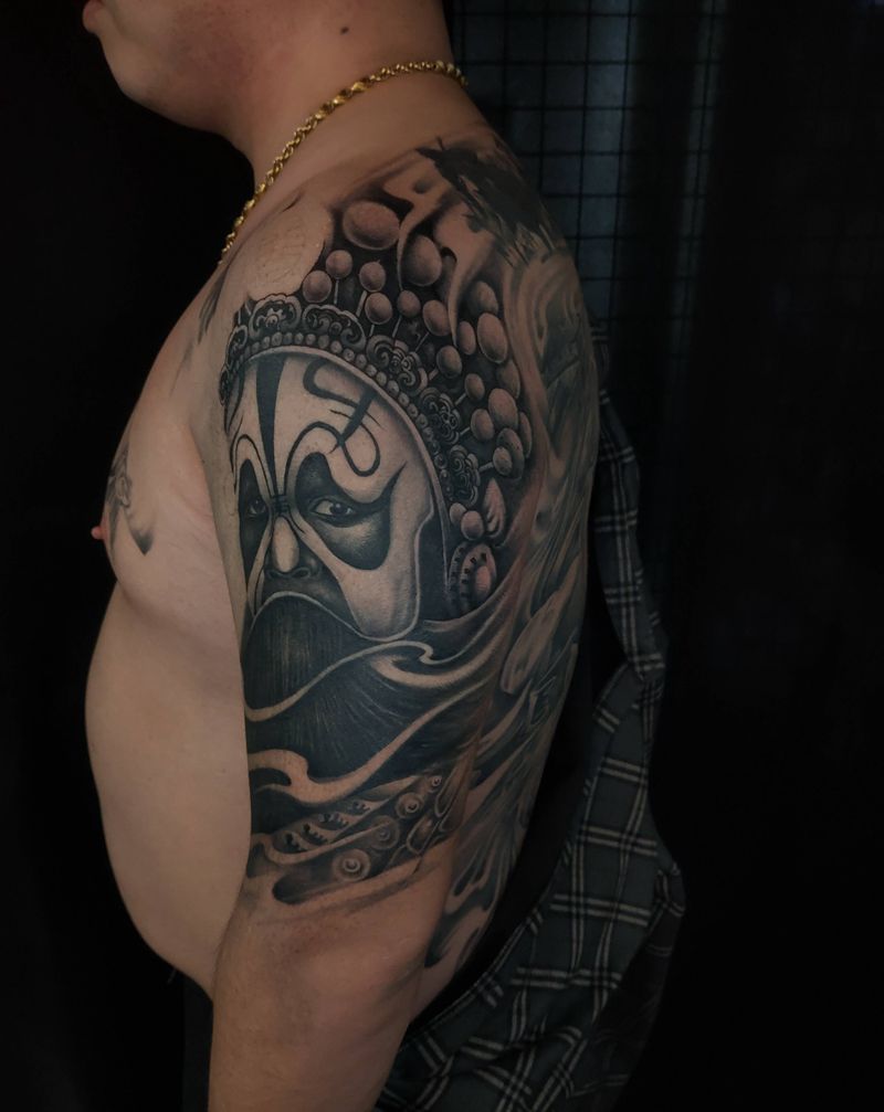 楚霸王纹身图片_欧美写实纹身图案