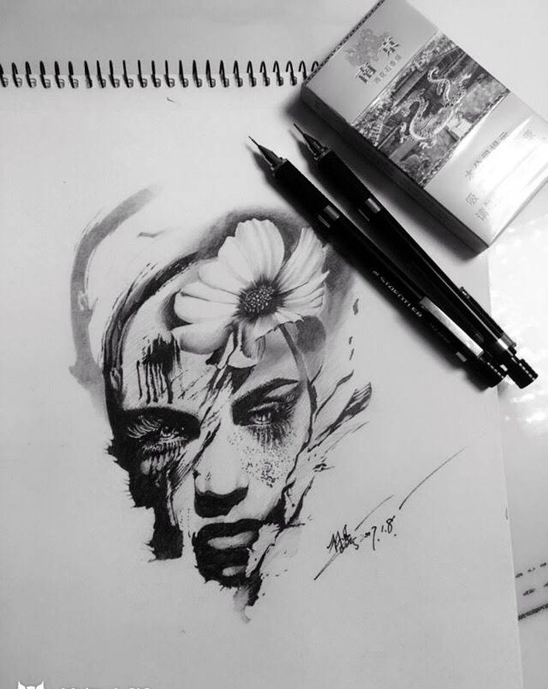 无题，我先给画完了，纹身图片