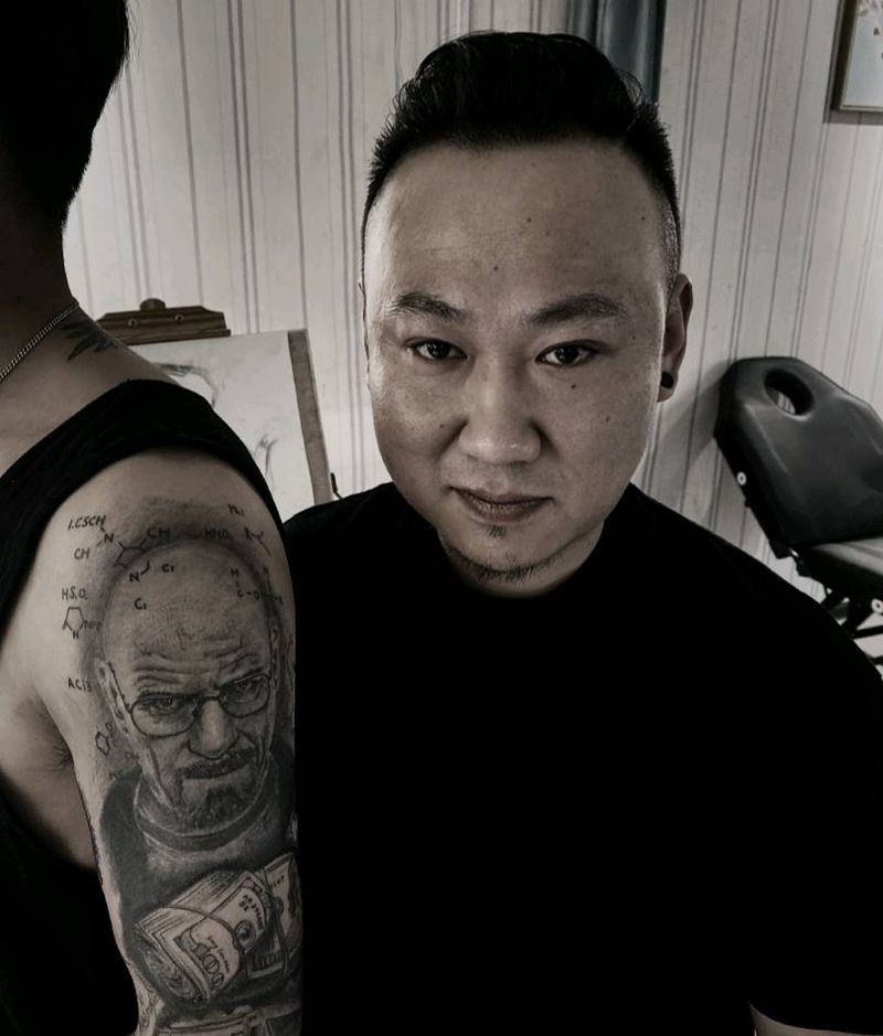 绝命毒师纹身图片_手臂欧美写实纹身图案