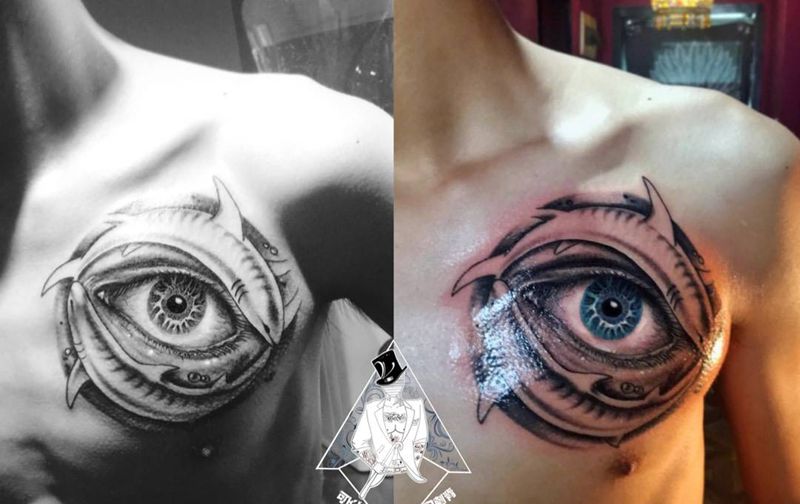 眼睛纹身图片
