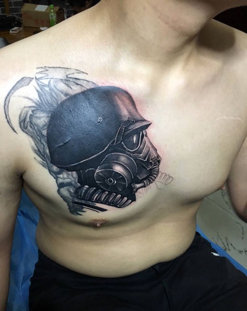 遮盖，生化面具，主体完成，下次添加背景纹身图片