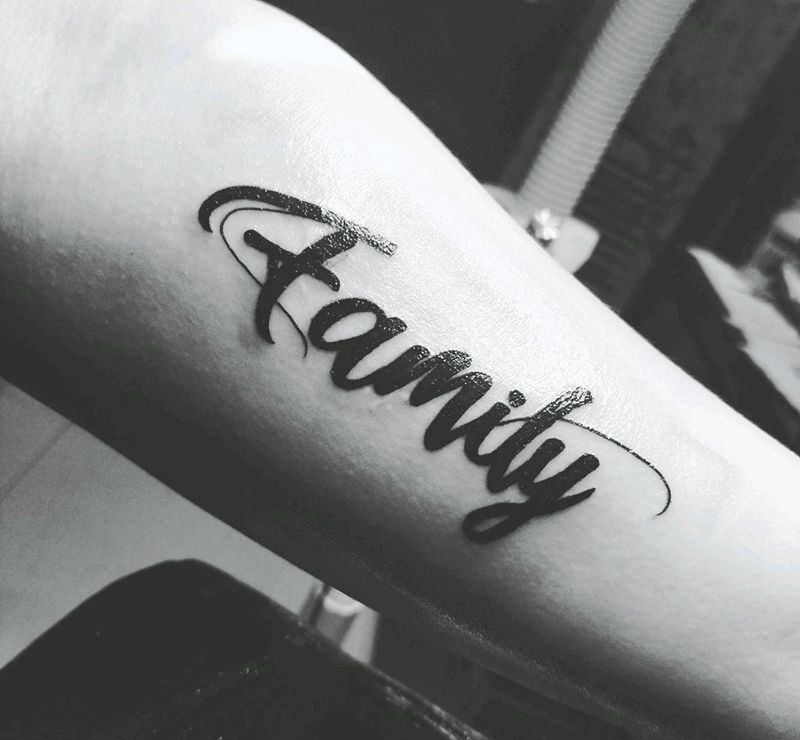 伐木累！！纹身图片_手臂欧美清新字符原创成品纹身图案