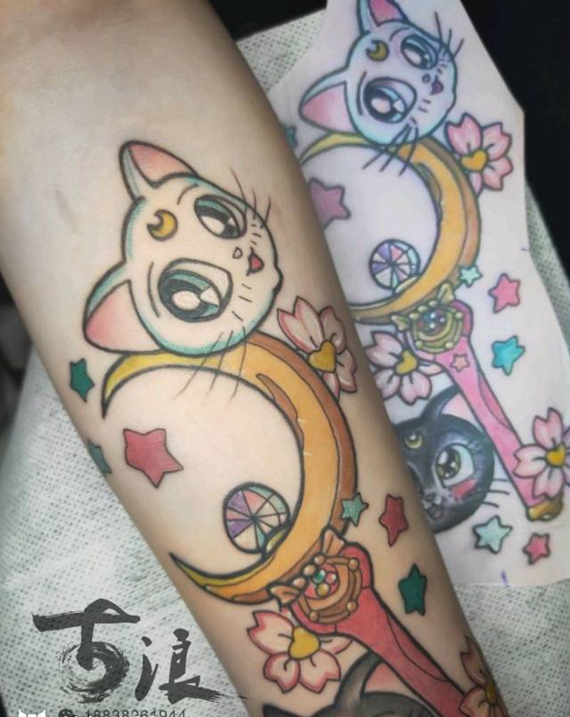 水冰月纹身图片_手臂New School纹身图案