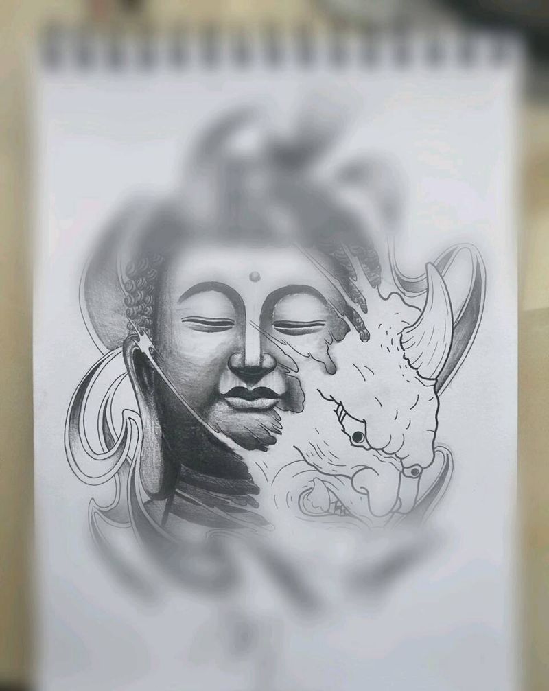 魔佛纹身图片