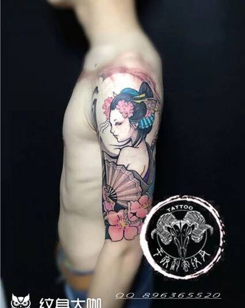 艺妓纹身图片