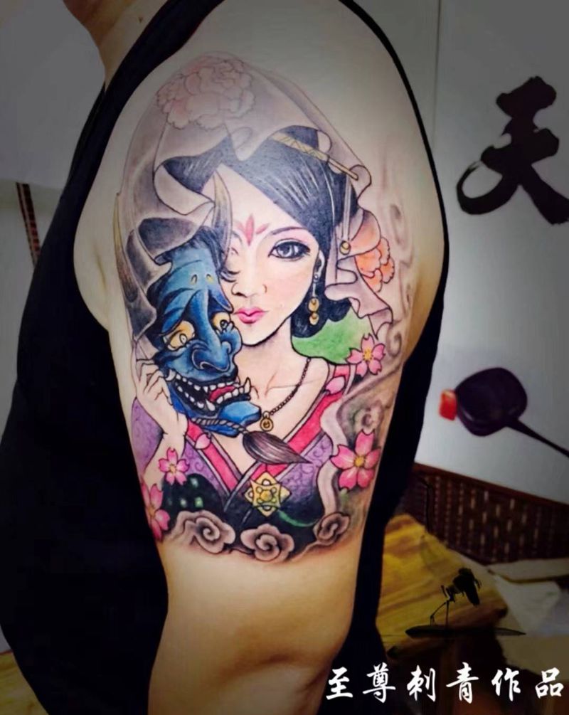 艺妓纹身图片