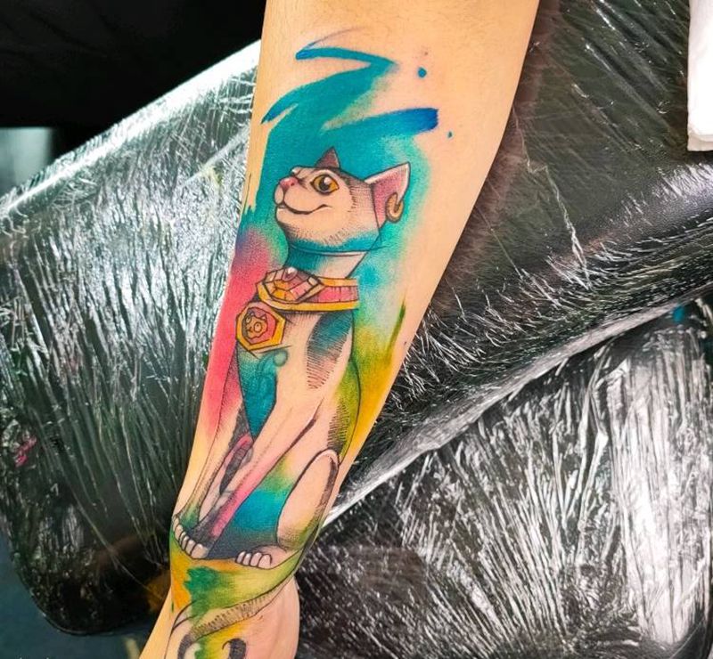 字母遮盖纹身图片_水彩水墨纹身图案