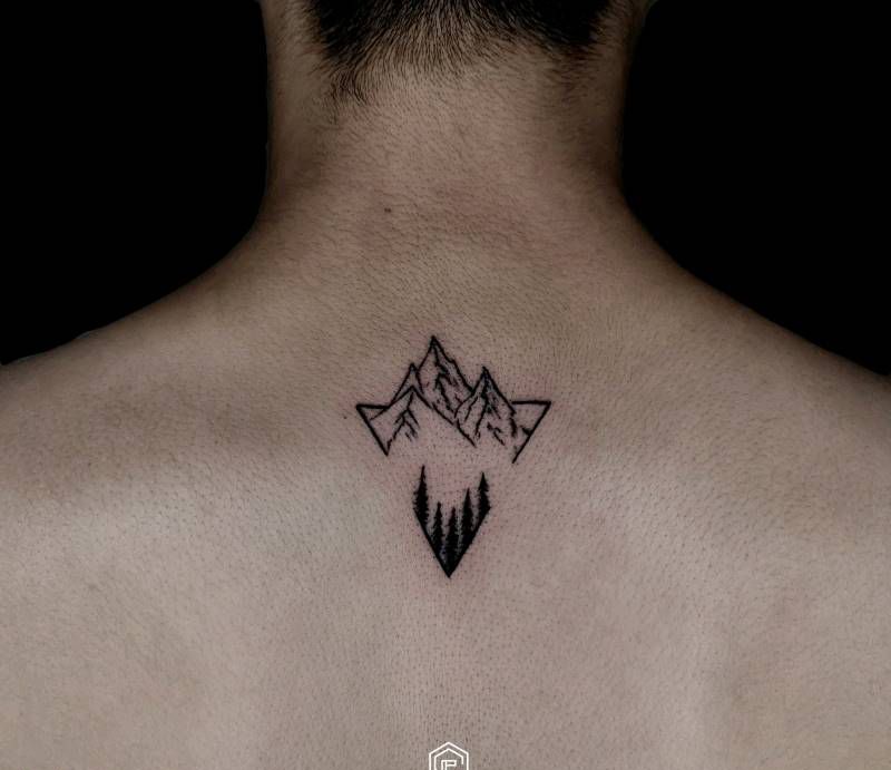 山纹身图片_清新小图纹身图案